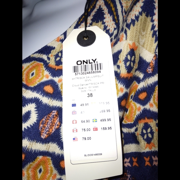 ONLY (Asos) NWT Geo Tribal Printed Jumpsuit - Picture 12 of 13